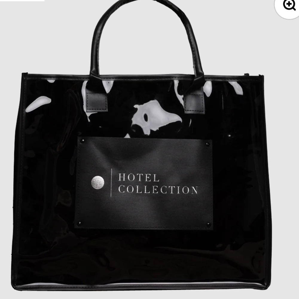 Hotel Collection Black Glossy Luxury Tote
